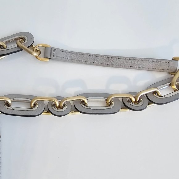 DIANE VON FURSTENBERG HARPER MINI CINZA SHOULDER BAG! - Picture 4 of 16